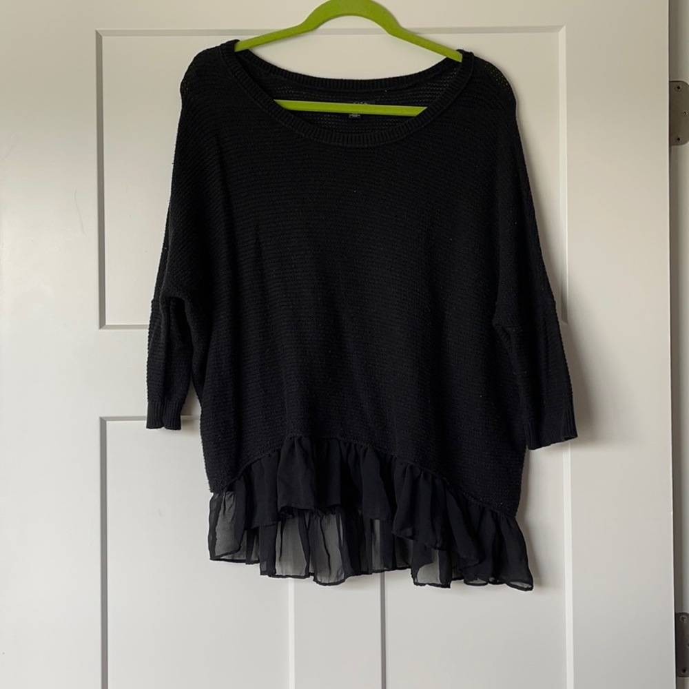 Ruffle Bottom Sweater